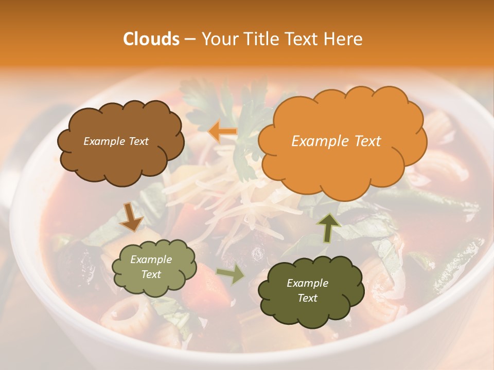 Soup With Vermicelli And Herbs PowerPoint Template