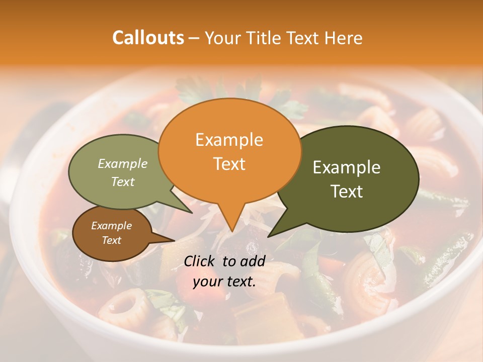 Soup With Vermicelli And Herbs PowerPoint Template