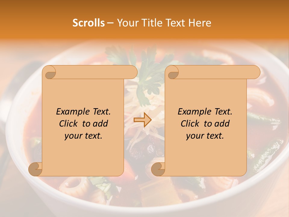 Soup With Vermicelli And Herbs PowerPoint Template