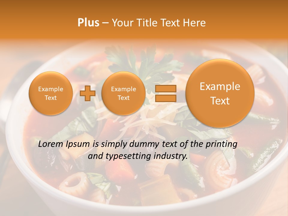 Soup With Vermicelli And Herbs PowerPoint Template
