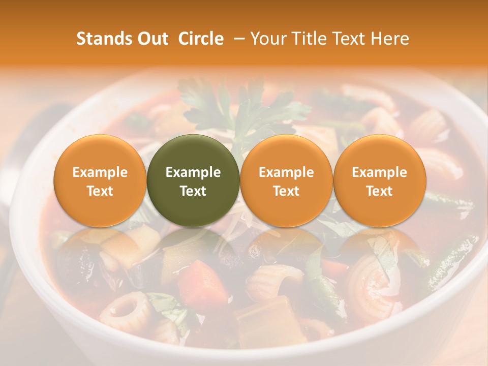 Soup With Vermicelli And Herbs PowerPoint Template