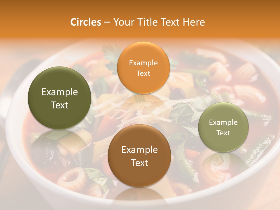 Soup With Vermicelli And Herbs PowerPoint Template