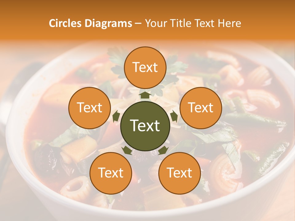 Soup With Vermicelli And Herbs PowerPoint Template