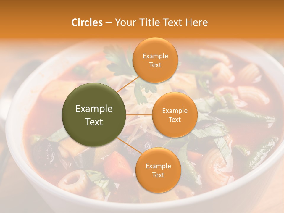 Soup With Vermicelli And Herbs PowerPoint Template