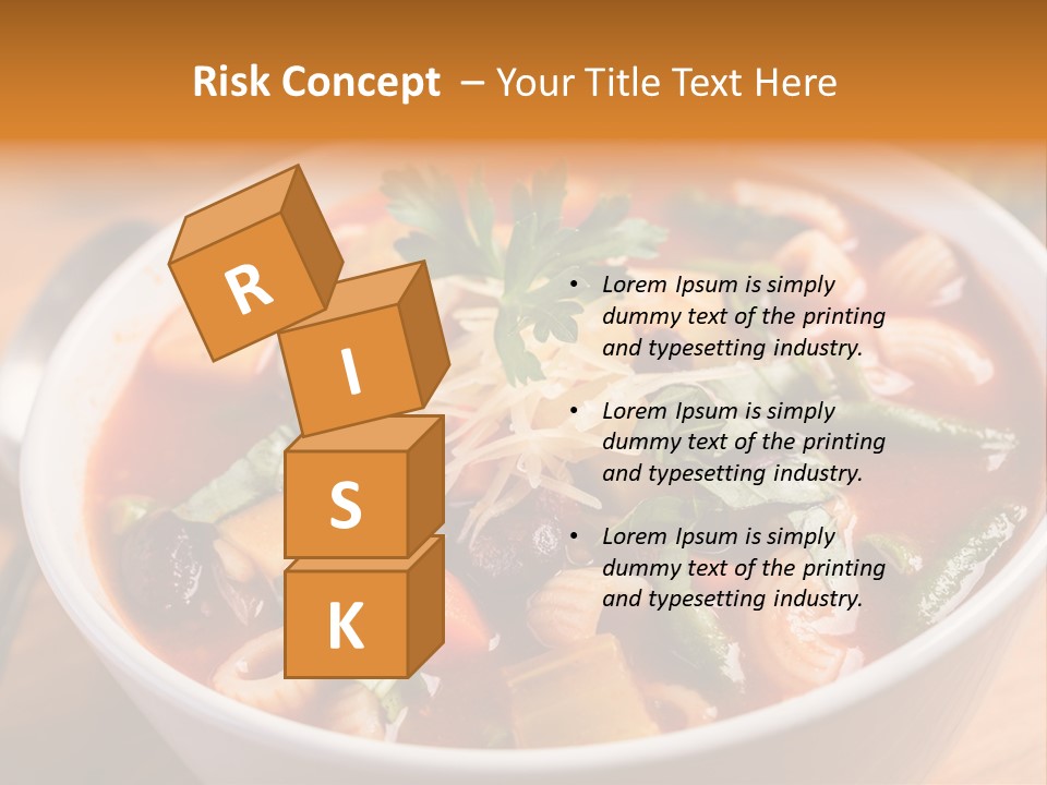 Soup With Vermicelli And Herbs PowerPoint Template