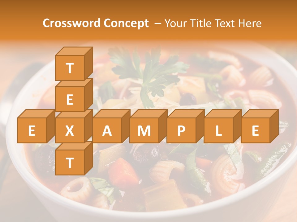 Soup With Vermicelli And Herbs PowerPoint Template