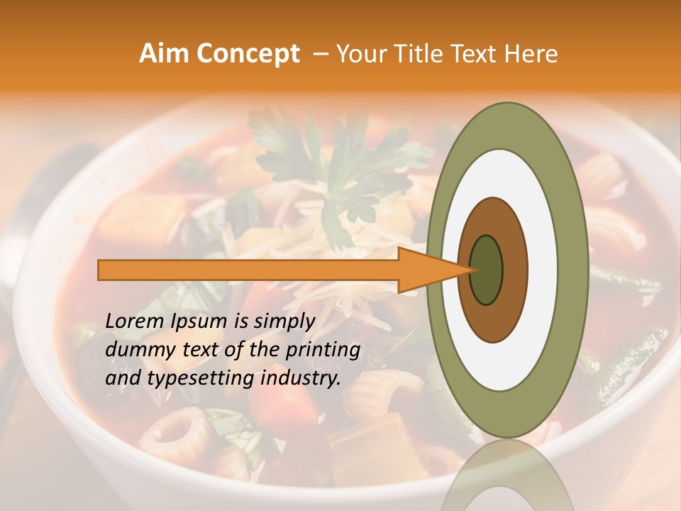 Soup With Vermicelli And Herbs PowerPoint Template