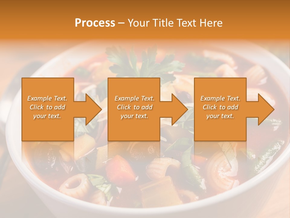 Soup With Vermicelli And Herbs PowerPoint Template
