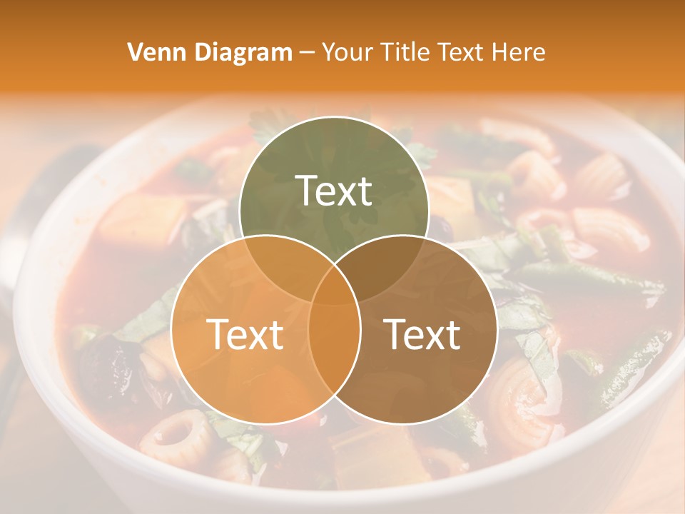Soup With Vermicelli And Herbs PowerPoint Template