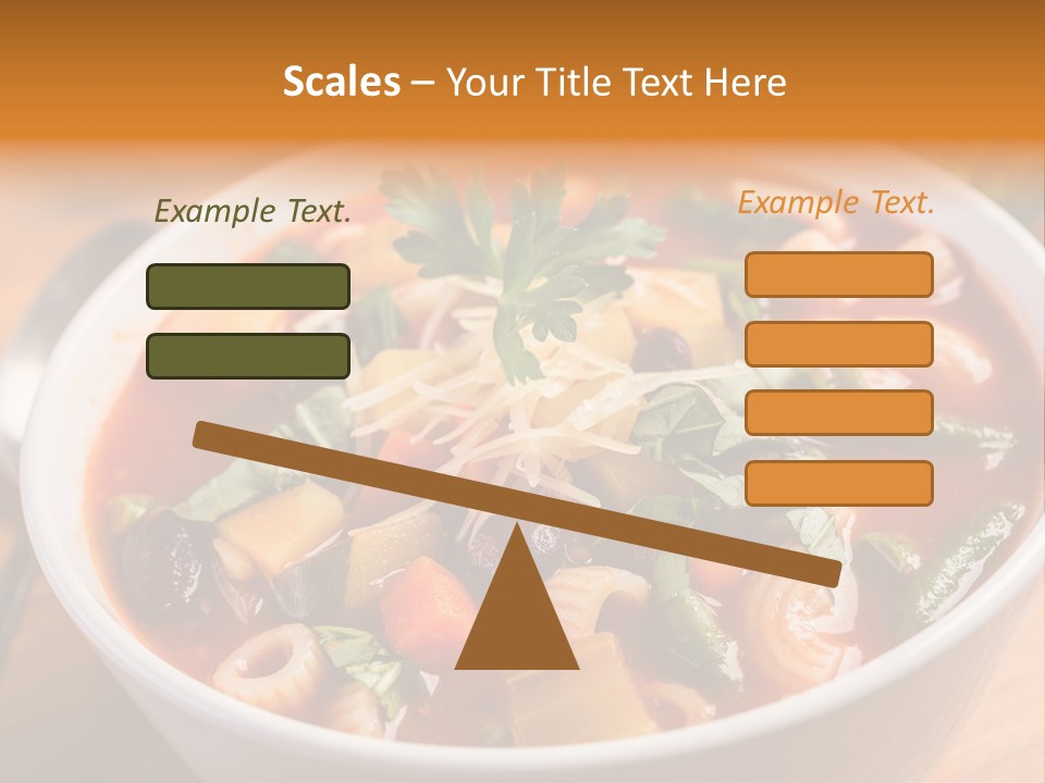 Soup With Vermicelli And Herbs PowerPoint Template