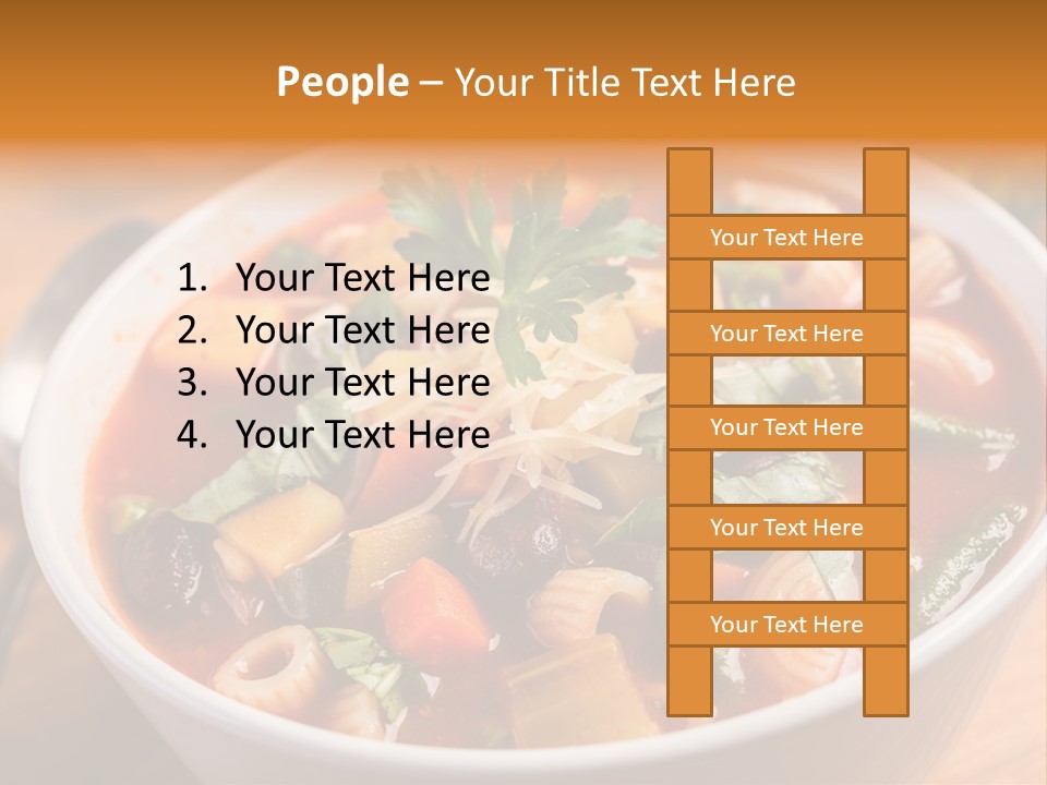 Soup With Vermicelli And Herbs PowerPoint Template