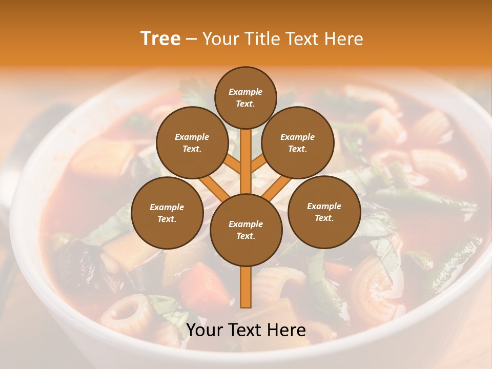 Soup With Vermicelli And Herbs PowerPoint Template