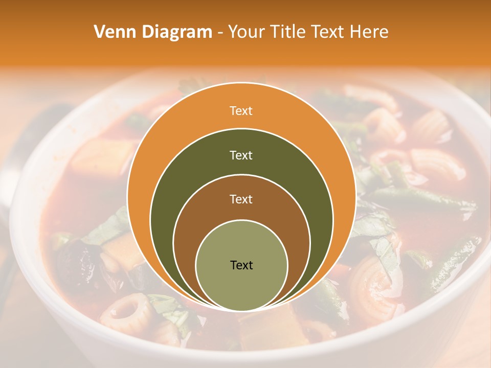 Soup With Vermicelli And Herbs PowerPoint Template