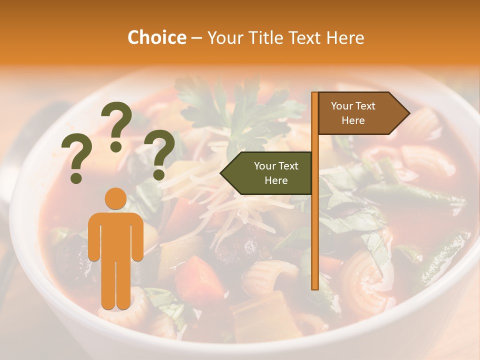 Soup With Vermicelli And Herbs PowerPoint Template