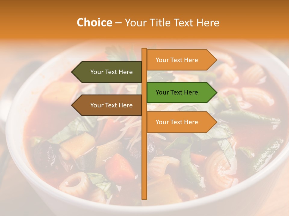 Soup With Vermicelli And Herbs PowerPoint Template