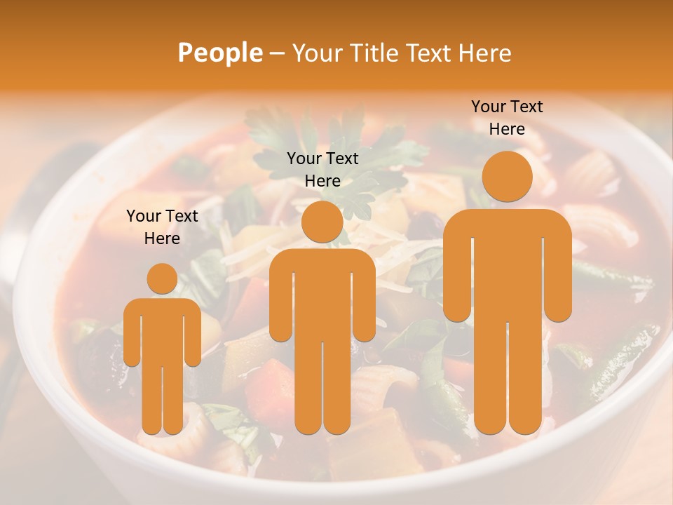 Soup With Vermicelli And Herbs PowerPoint Template