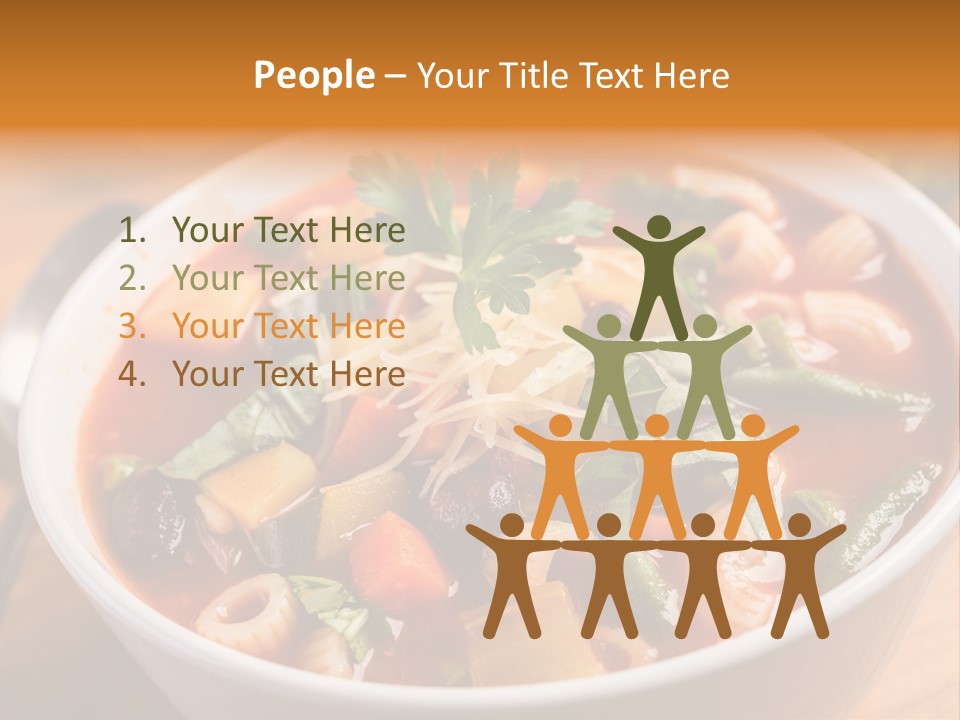 Soup With Vermicelli And Herbs PowerPoint Template