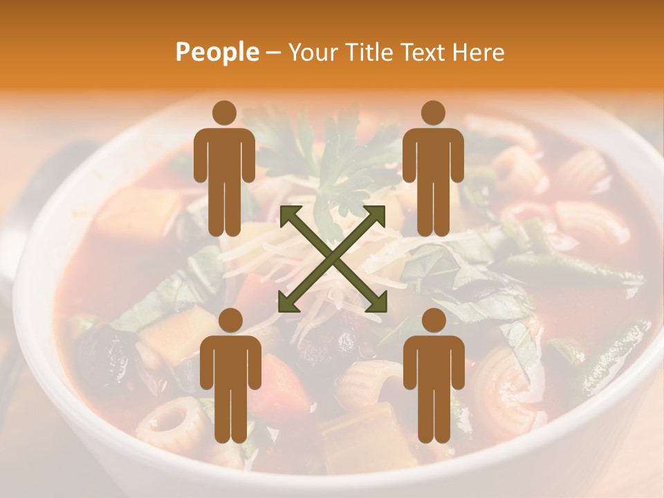 Soup With Vermicelli And Herbs PowerPoint Template