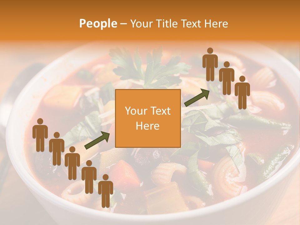 Soup With Vermicelli And Herbs PowerPoint Template