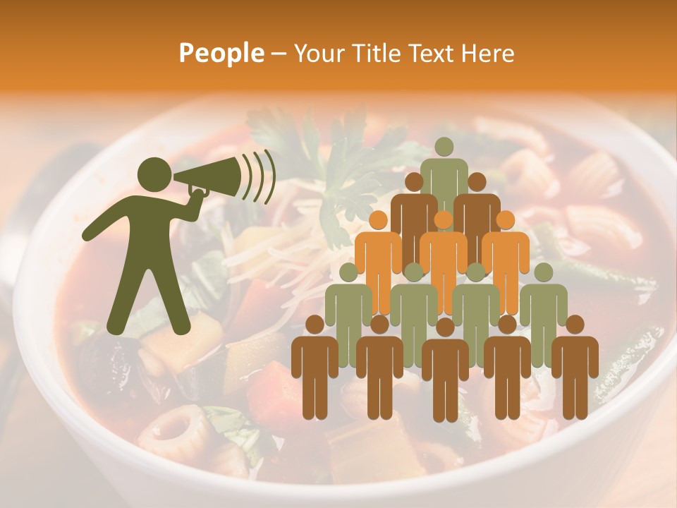 Soup With Vermicelli And Herbs PowerPoint Template