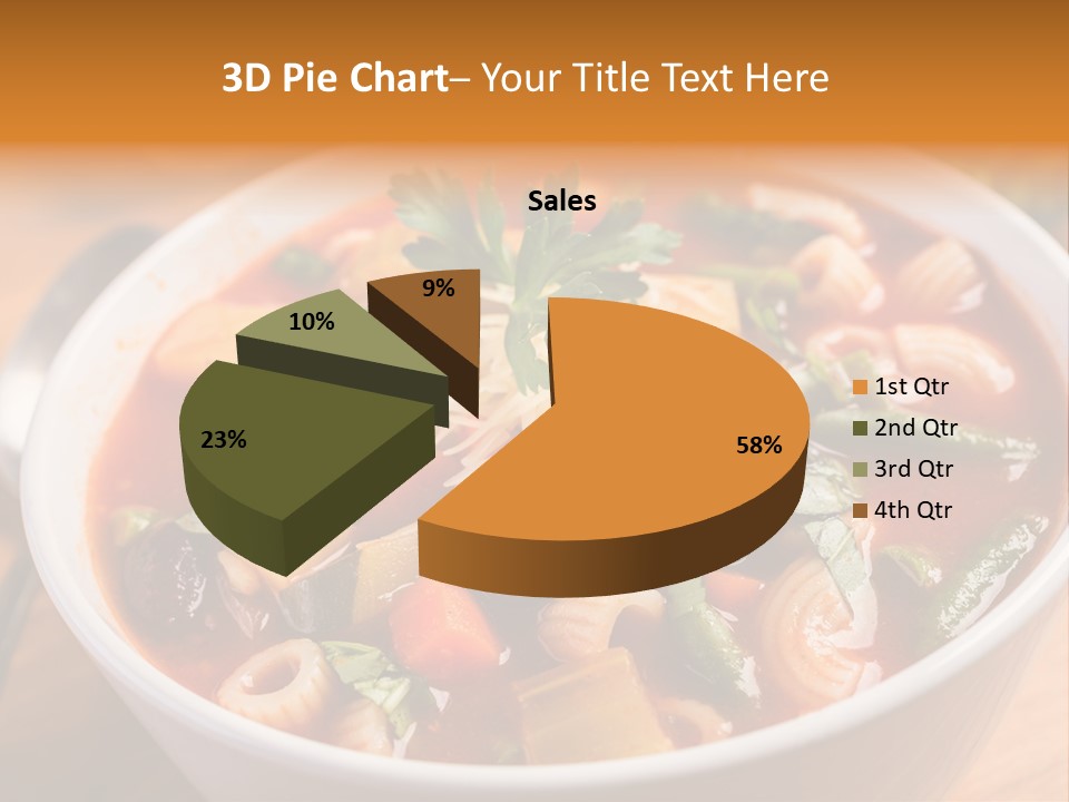 Soup With Vermicelli And Herbs PowerPoint Template
