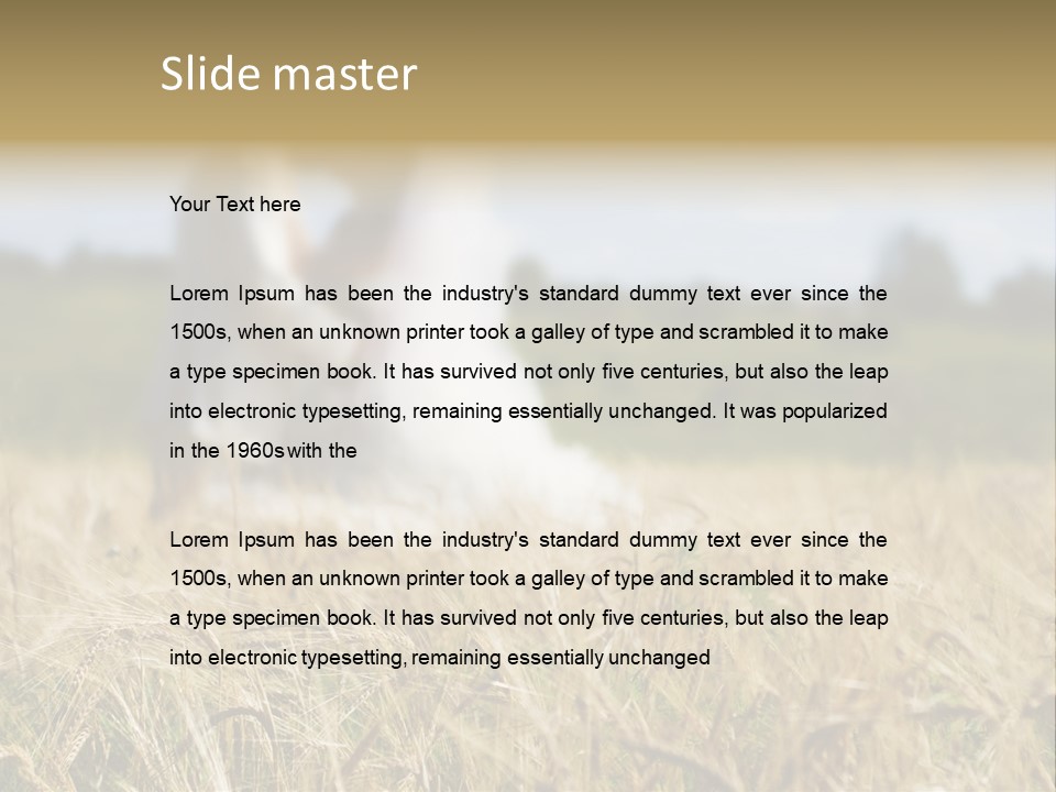 Golden Pet Beach PowerPoint Template