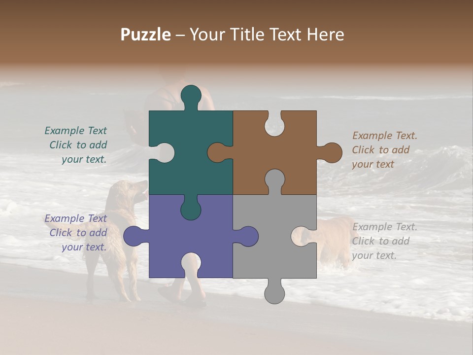 Golden Pet Beach PowerPoint Template