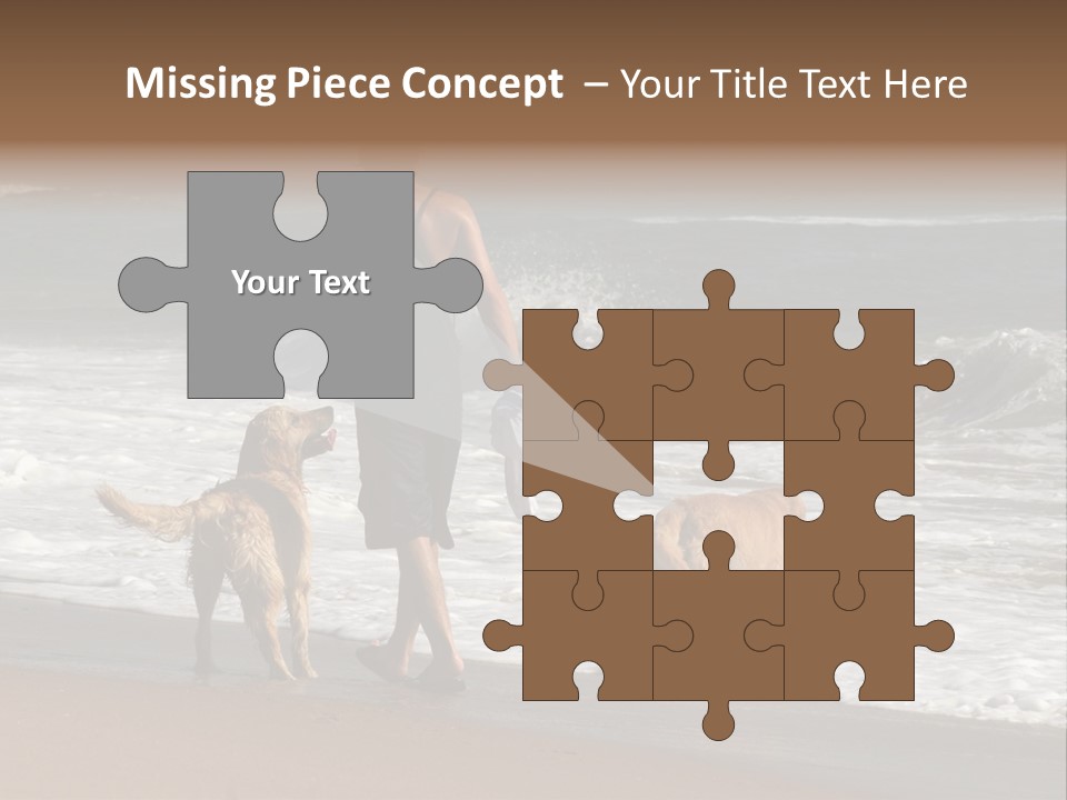 Golden Pet Beach PowerPoint Template