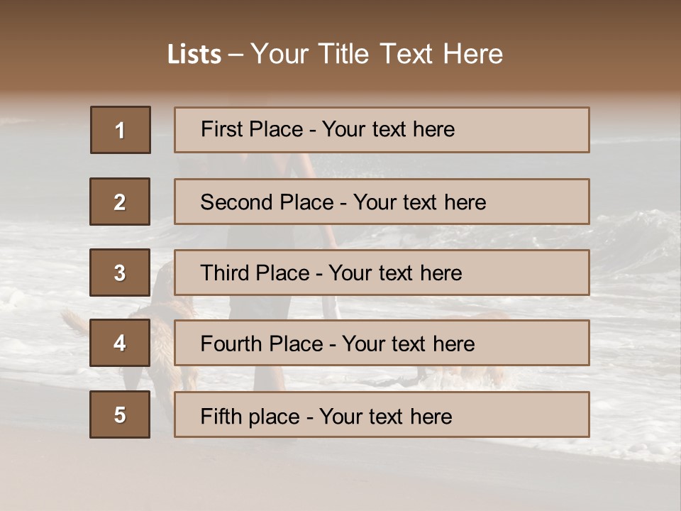 Golden Pet Beach PowerPoint Template
