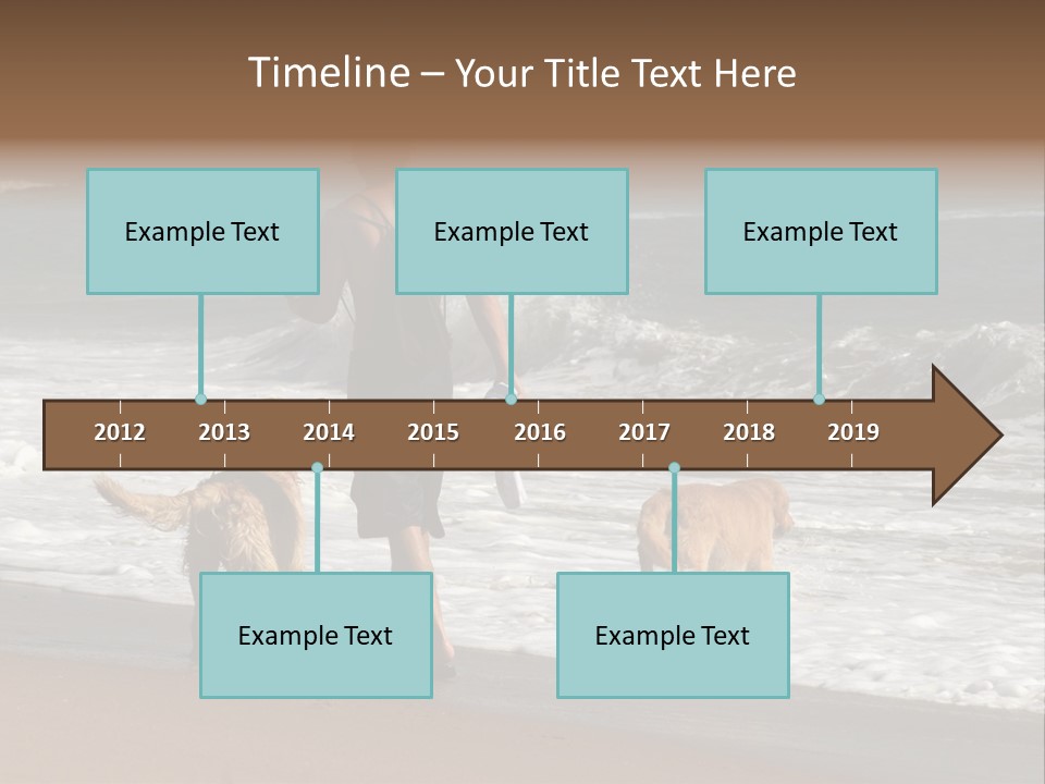 Golden Pet Beach PowerPoint Template