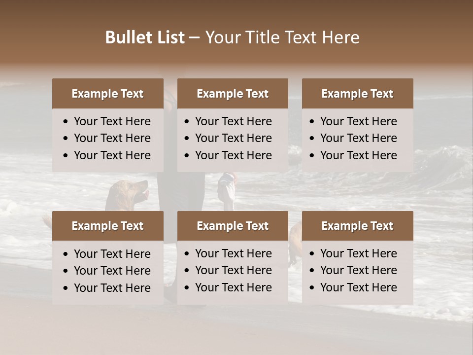 Golden Pet Beach PowerPoint Template