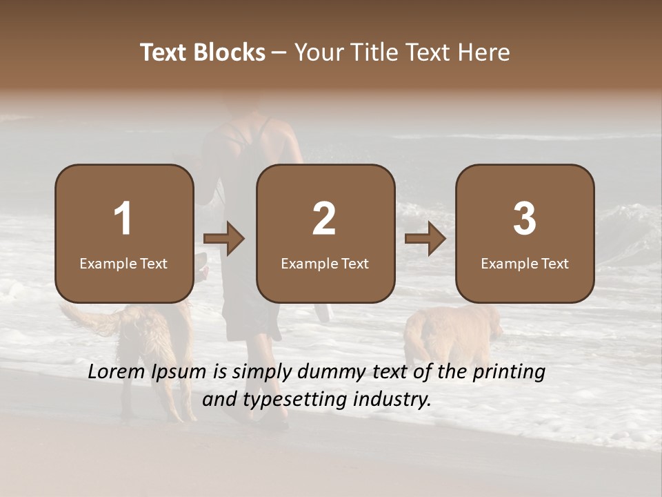 Golden Pet Beach PowerPoint Template