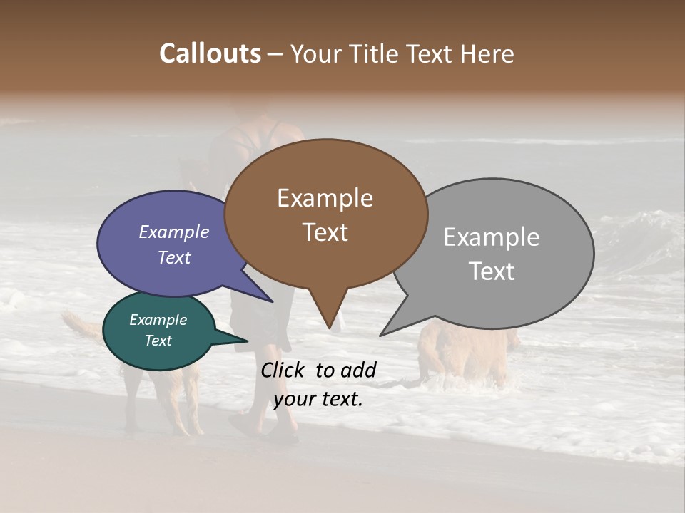 Golden Pet Beach PowerPoint Template
