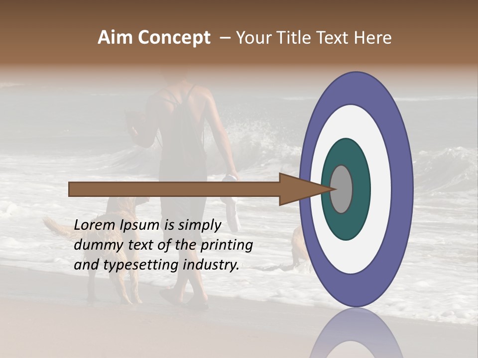 Golden Pet Beach PowerPoint Template