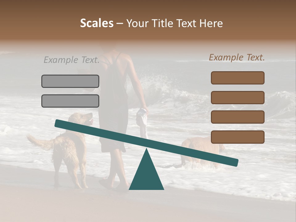 Golden Pet Beach PowerPoint Template