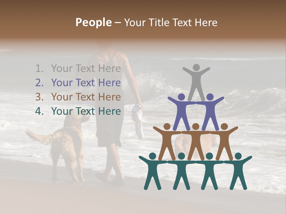 Golden Pet Beach PowerPoint Template