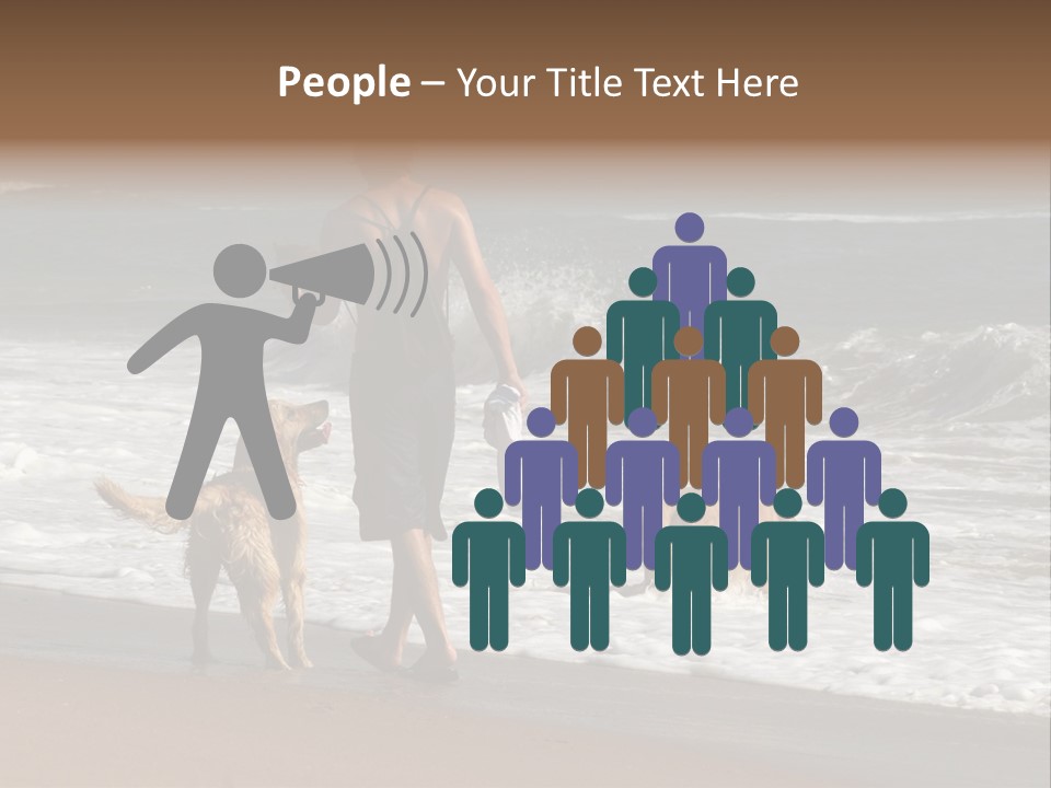 Golden Pet Beach PowerPoint Template