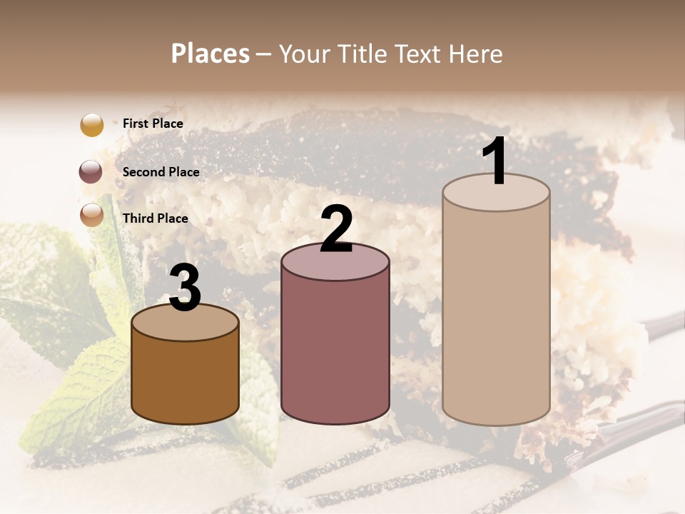 White Slice Plate PowerPoint Template