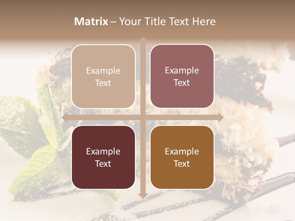 White Slice Plate PowerPoint Template