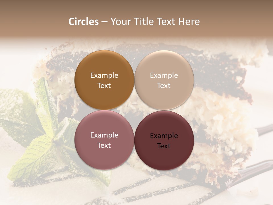 White Slice Plate PowerPoint Template