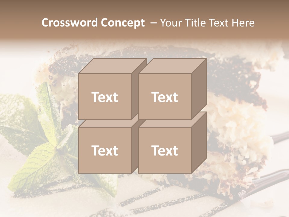 White Slice Plate PowerPoint Template