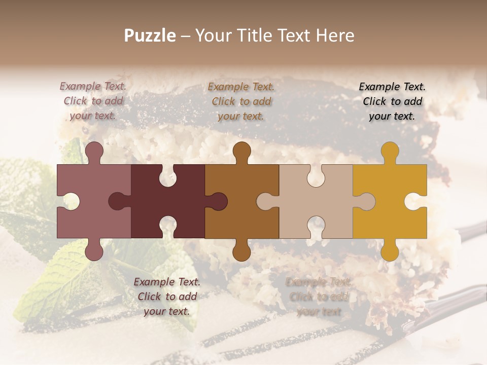 White Slice Plate PowerPoint Template