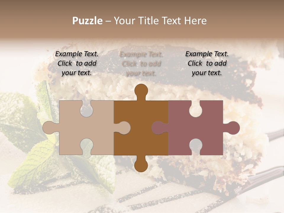 White Slice Plate PowerPoint Template