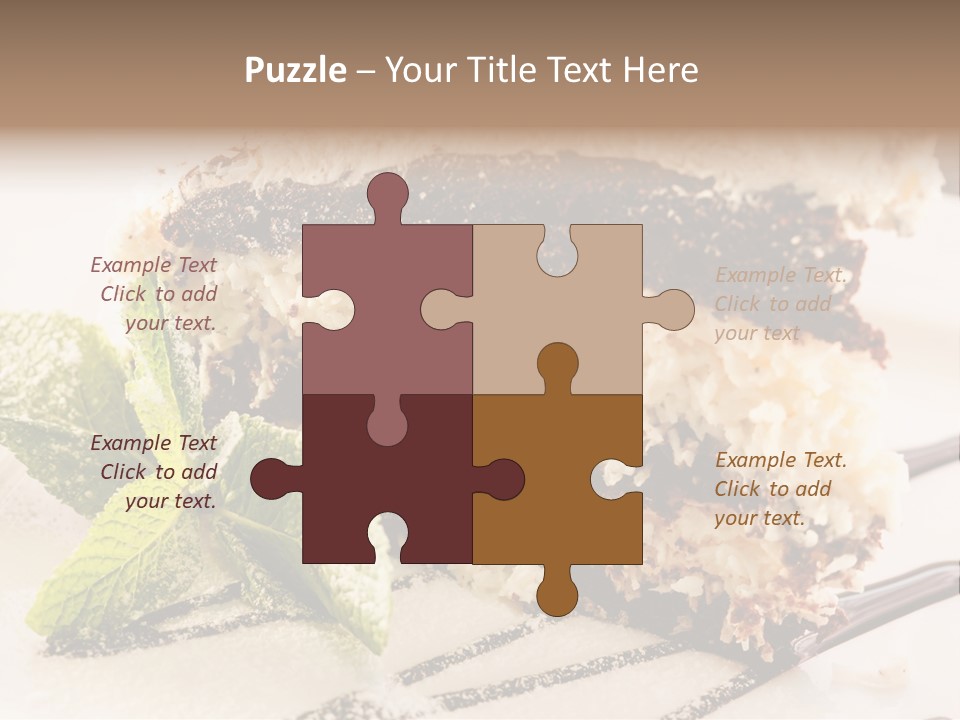 White Slice Plate PowerPoint Template