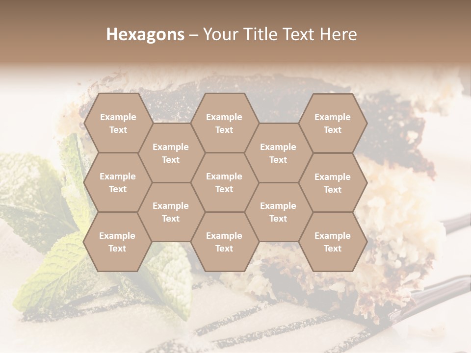 White Slice Plate PowerPoint Template