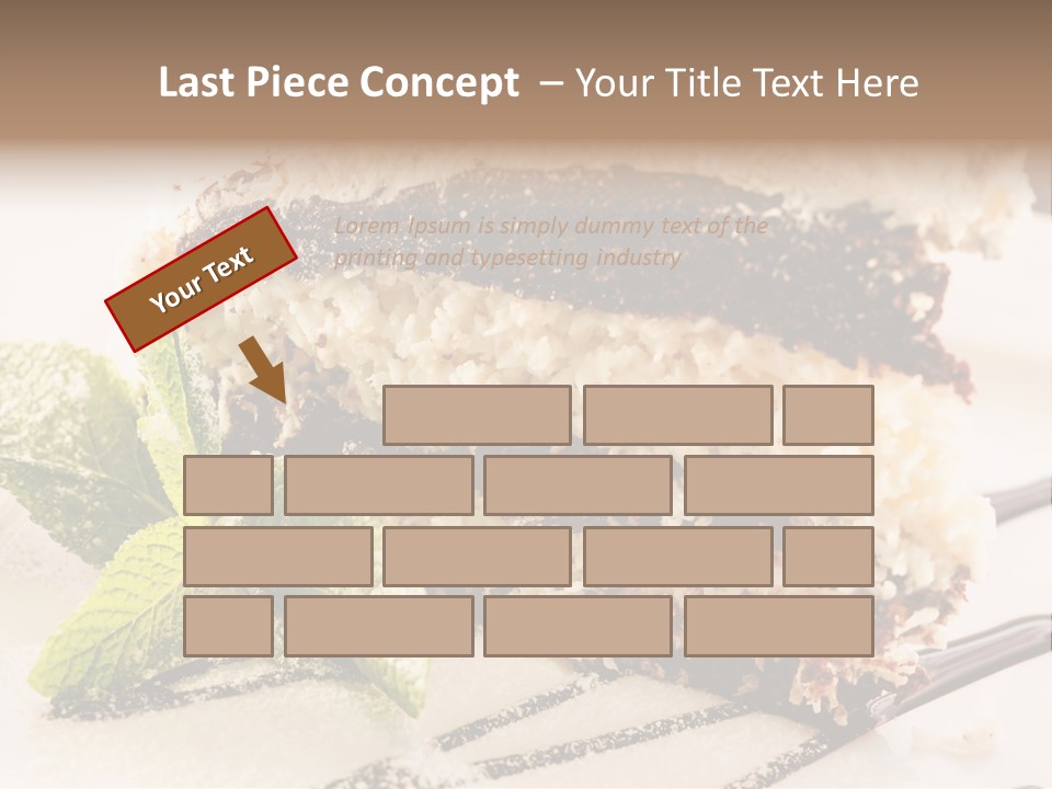 White Slice Plate PowerPoint Template