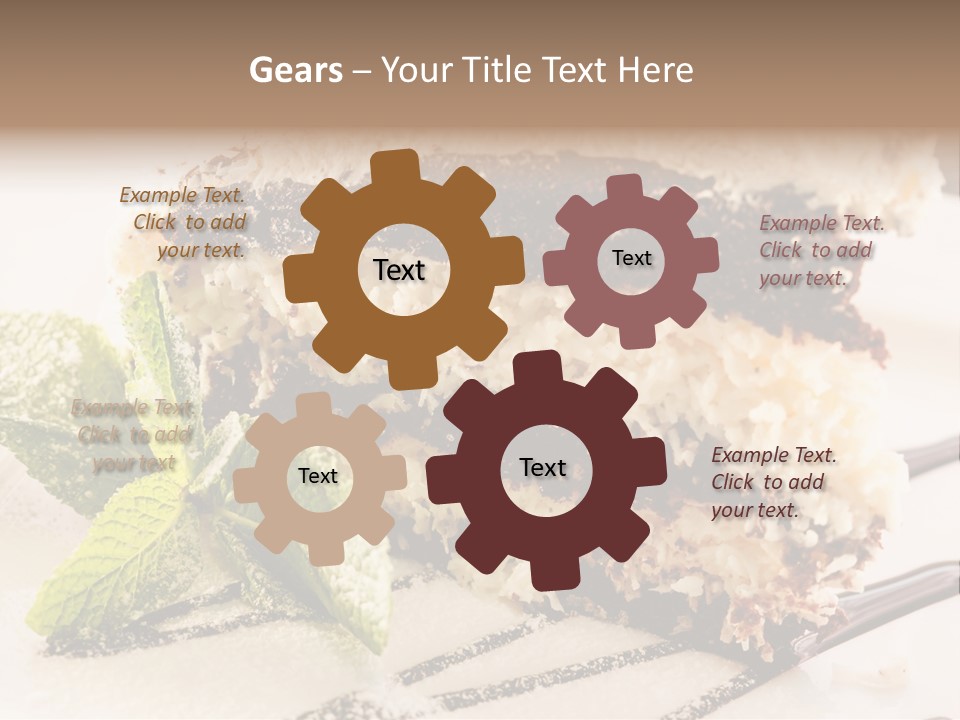 White Slice Plate PowerPoint Template