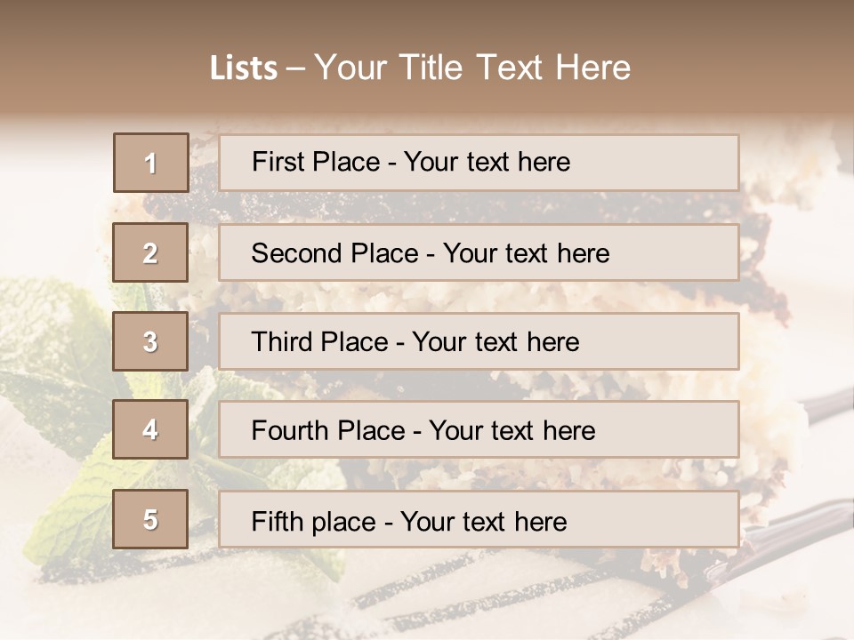 White Slice Plate PowerPoint Template