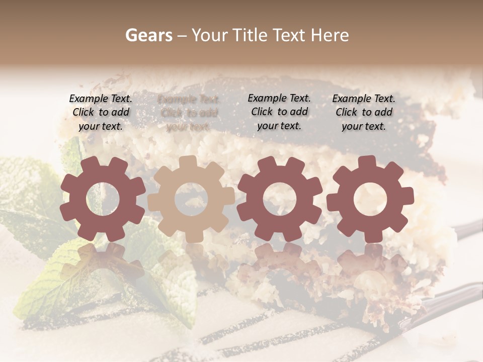 White Slice Plate PowerPoint Template