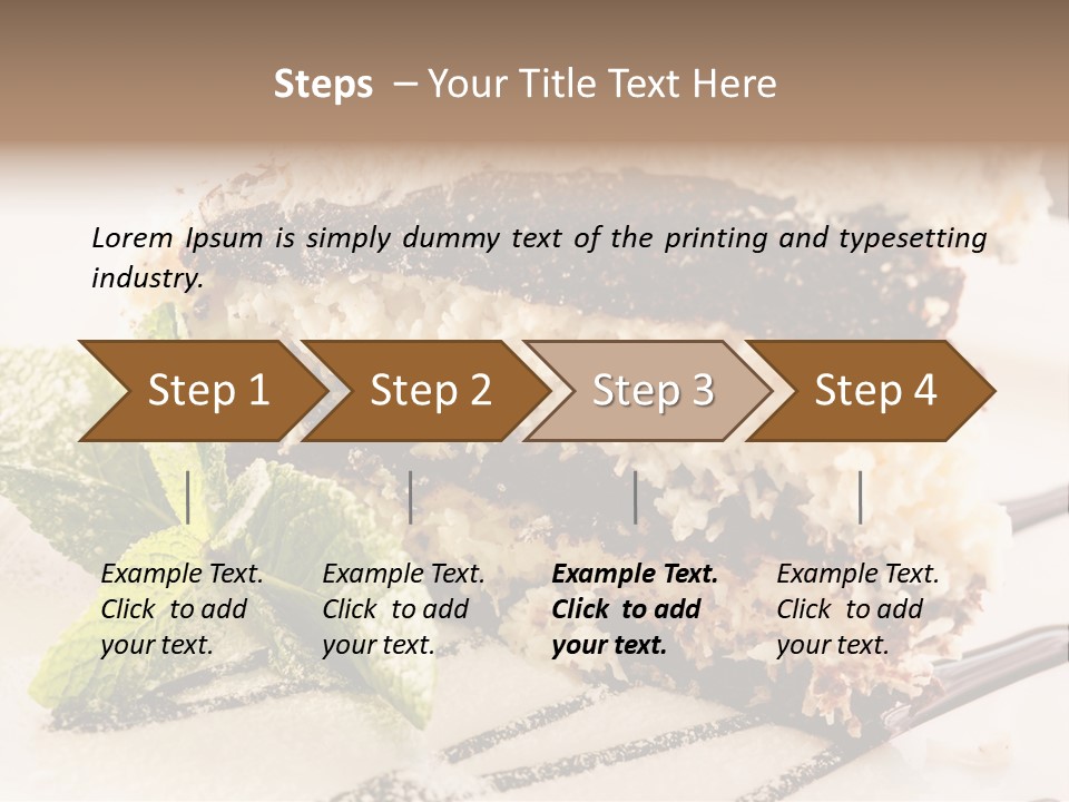 White Slice Plate PowerPoint Template